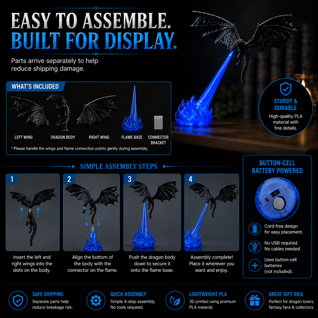 🔥 HOT SALE 🐉|Ultimate 3D Fire-Breathing Dragon LED Light