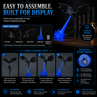 🔥 HOT SALE 🐉|Ultimate 3D Fire-Breathing Dragon LED Light