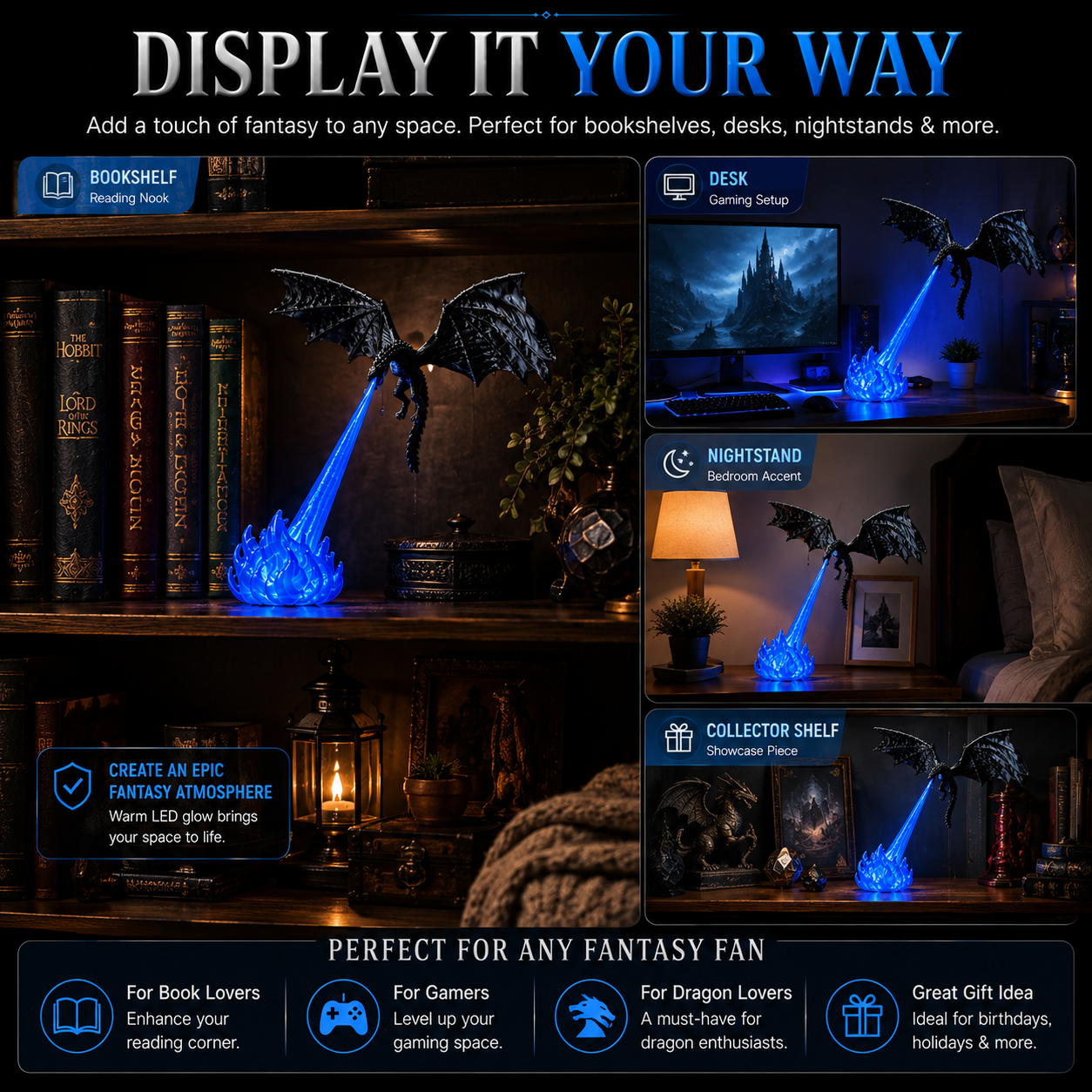 🔥 HOT SALE 🐉|Ultimate 3D Fire-Breathing Dragon LED Light
