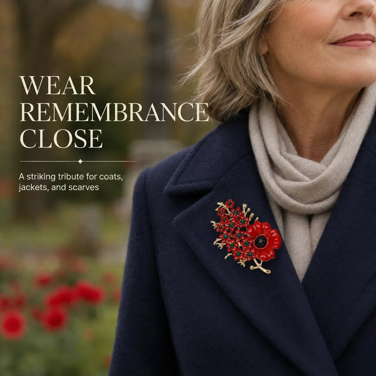 Buy 1 Get 1 Free — Keep One Remembrance Poppy Brooch, Share One ❤️