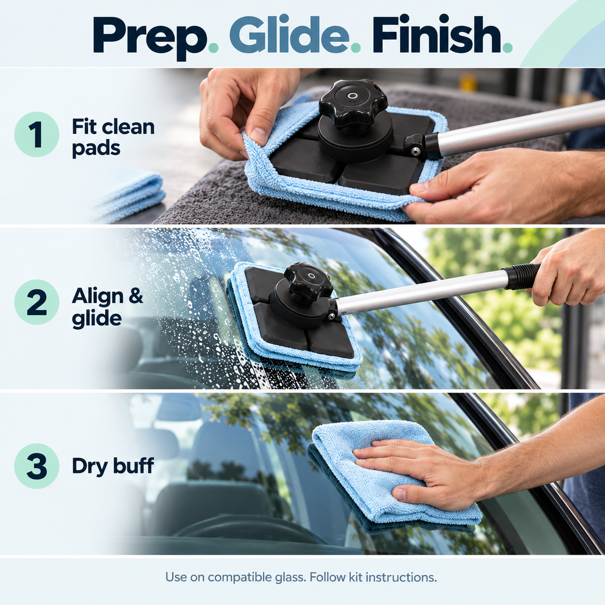 🧲 Clean Both Sides with a Dual Magnetic Windshield Cleaner