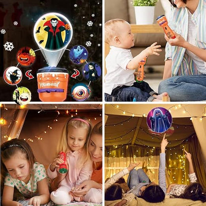 🔥 BUY 1, GET 1 FREE🎃👻Kids Halloween Christmas Projection Flashlight Toy