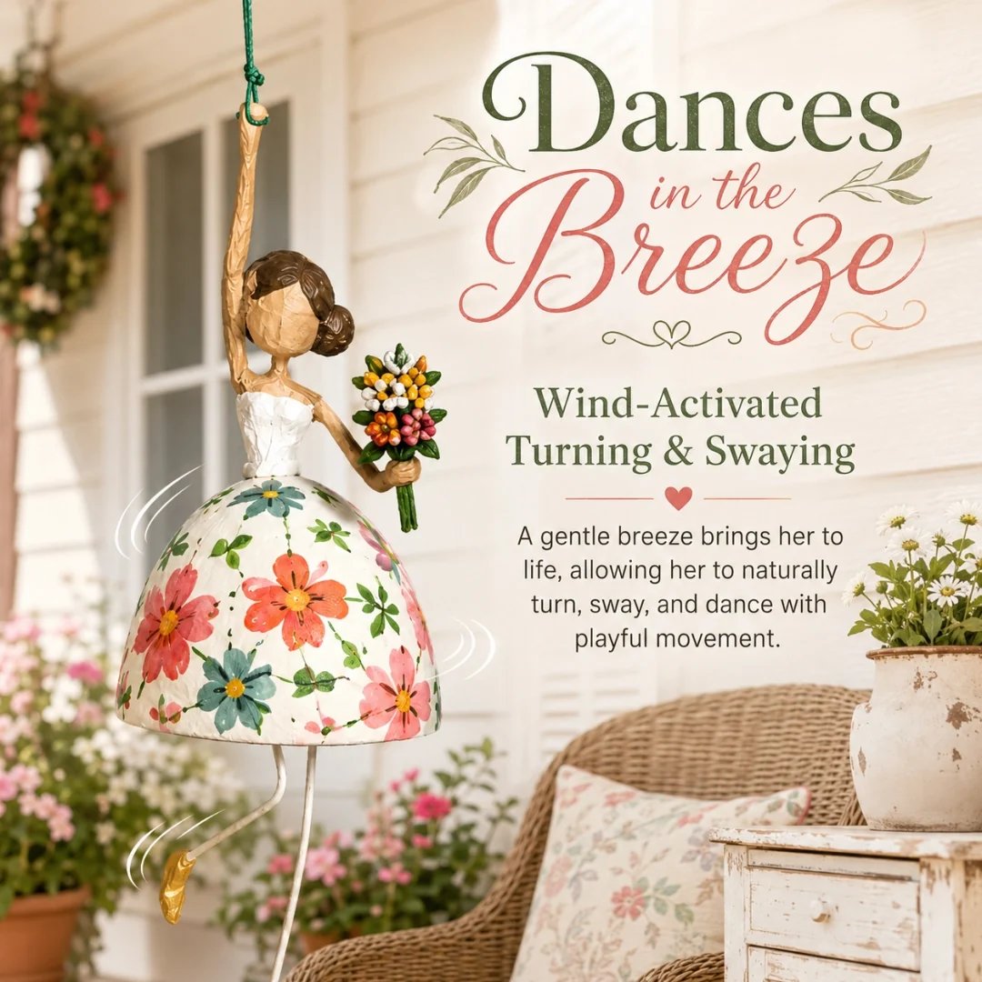 🌸Whimsical Dancing Lady Hanging Ornament — Gently Dances in the Breeze✨