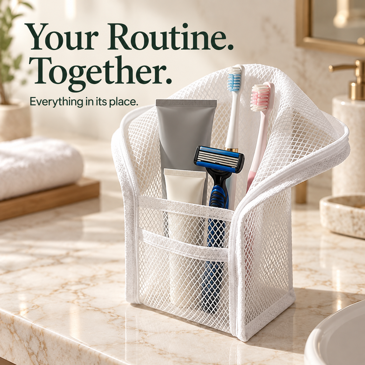 ✨ Standing Toiletry Bag — Keep Your Essentials Organized & Within Reach