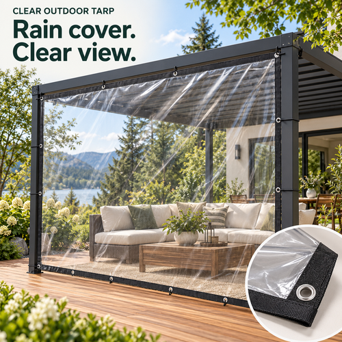 Clear Waterproof PE Tarp🛡️