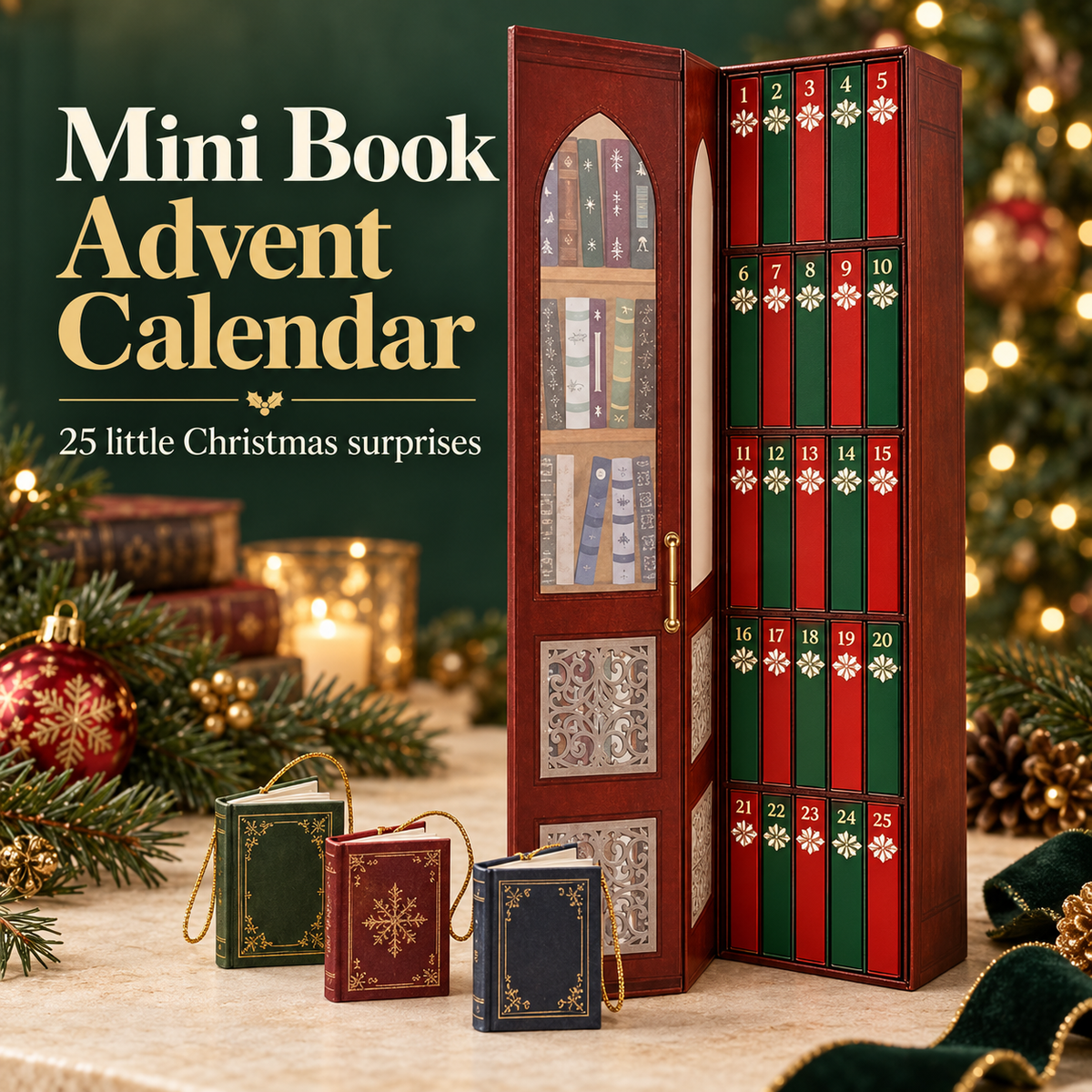 📚 25-Day Mini Book Advent Calendar — A Christmas Gift for Book Lovers