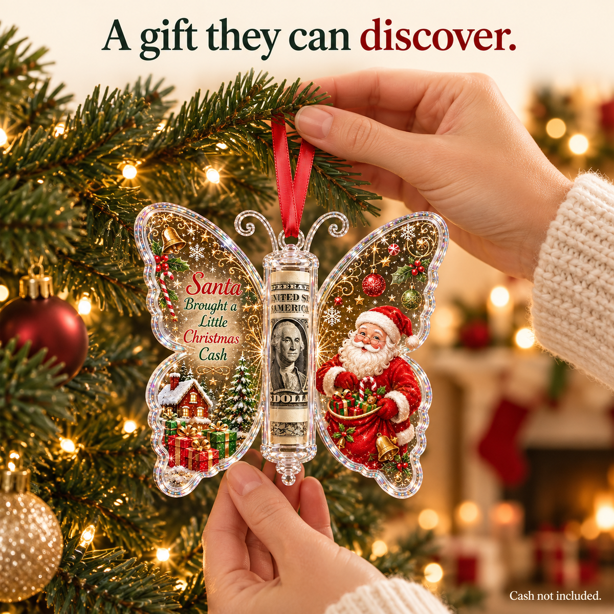 🎄 Christmas Butterfly Cash Holder — Make Giving Money Feel Special 🎁