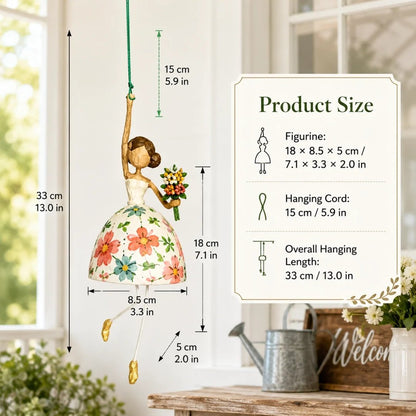 🌸Whimsical Dancing Lady Hanging Ornament — Gently Dances in the Breeze✨
