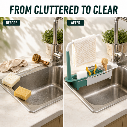 ✨ Expandable Sink Organizer Shelf 🧼