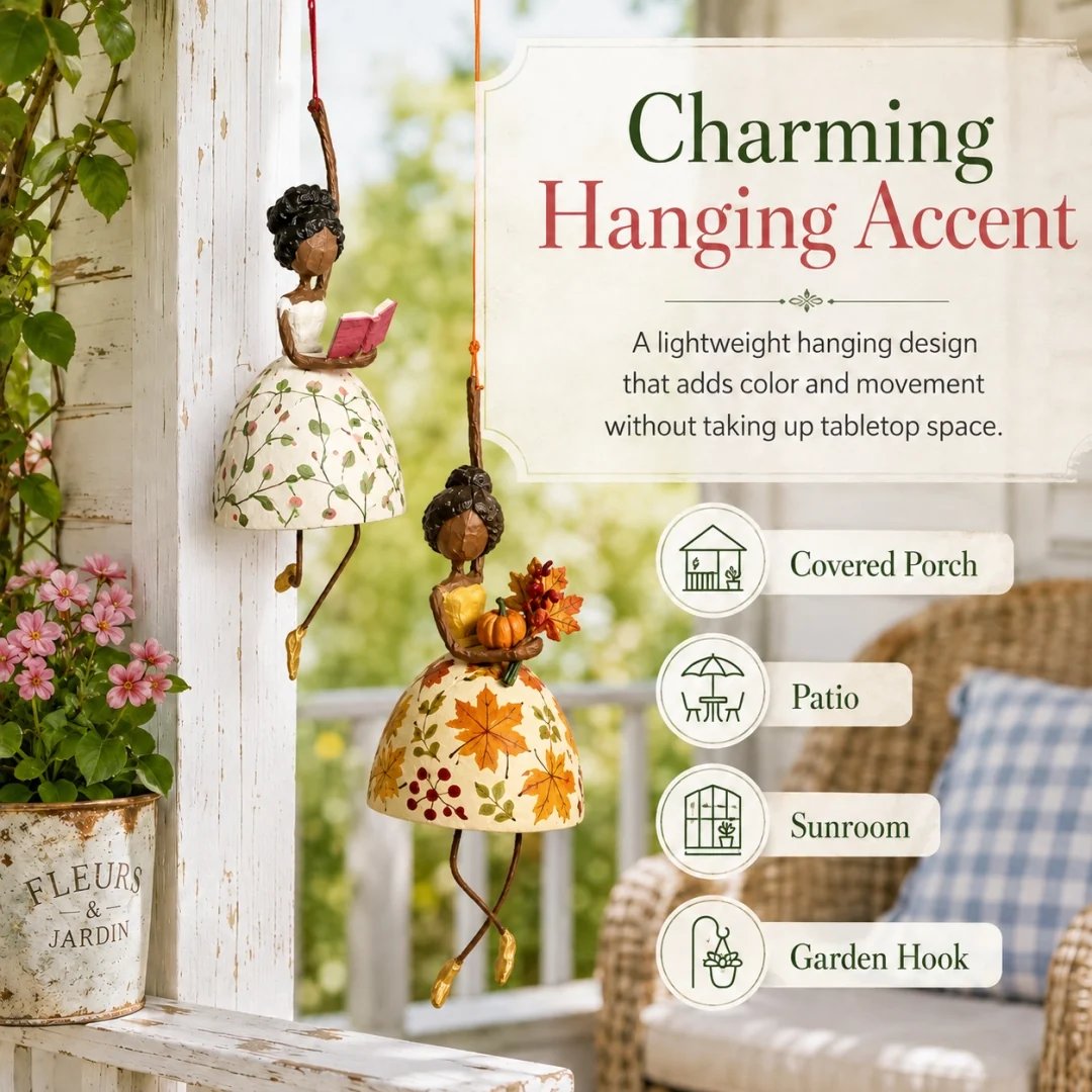 🌸Whimsical Dancing Lady Hanging Ornament — Gently Dances in the Breeze✨