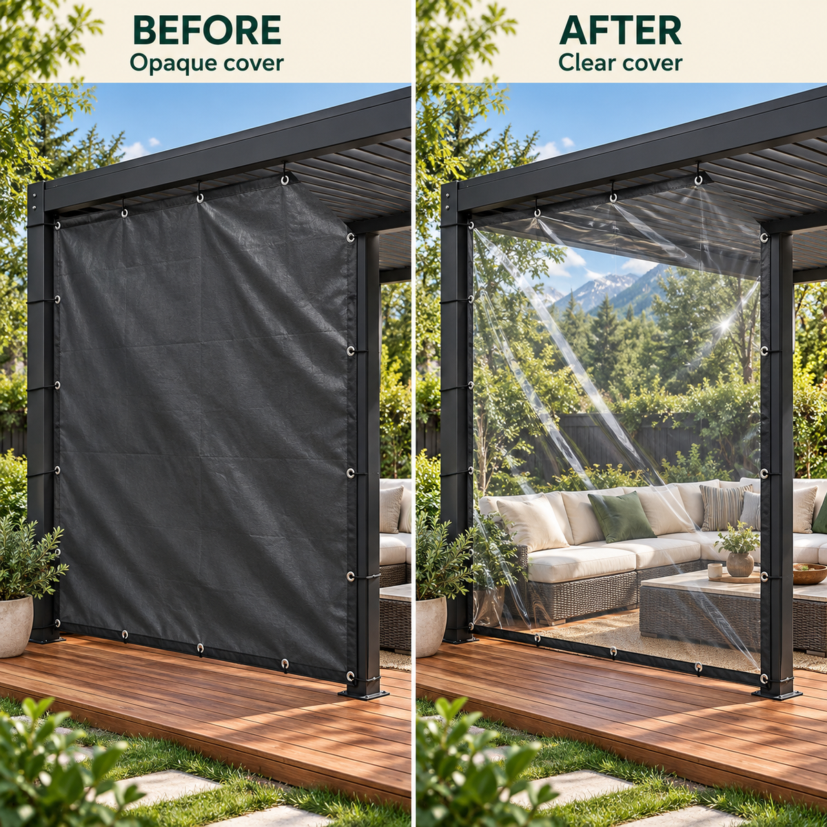 Clear Waterproof PE Tarp🛡️