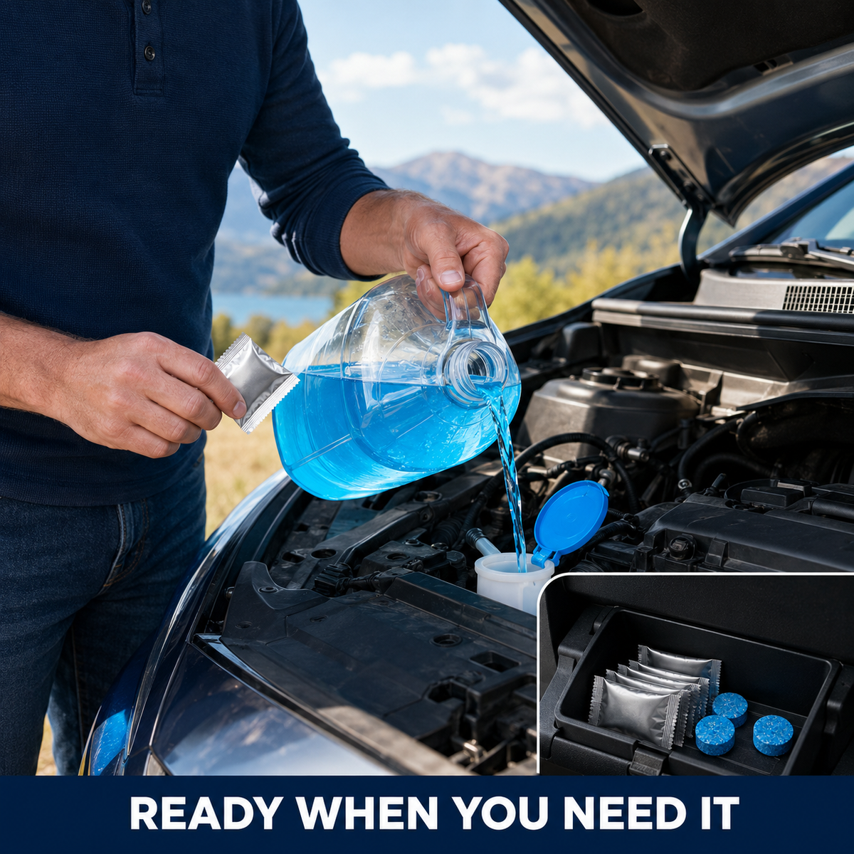 Car Windshield Washer Fluid Concentrate Tablets🚗💧