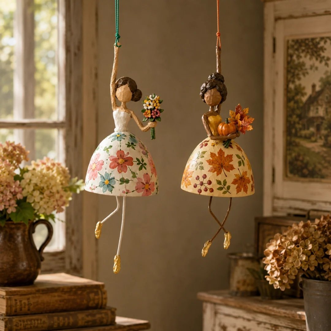 🌸Whimsical Dancing Lady Hanging Ornament — Gently Dances in the Breeze✨