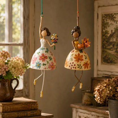 🌸Whimsical Dancing Lady Hanging Ornament — Gently Dances in the Breeze✨