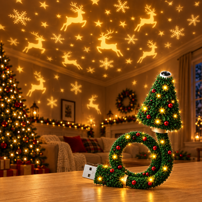 🎄 Bring Home the Christmas Party — 1 Projector, 3+3 Festive Patterns