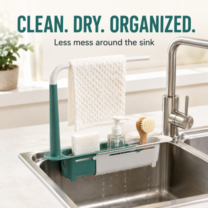 ✨ Expandable Sink Organizer Shelf 🧼