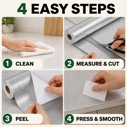 Peel & Stick Aluminum Foil Kitchen Liner🍳✨
