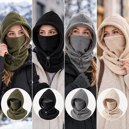 ❄️Keep Your Head, Face & Neck Warm with One Fleece Hood