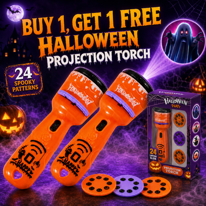 🔥 BUY 1, GET 1 FREE🎃👻Kids Halloween Christmas Projection Flashlight Toy