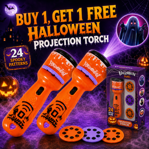 🔥 BUY 1, GET 1 FREE🎃👻Kids Halloween Christmas Projection Flashlight Toy
