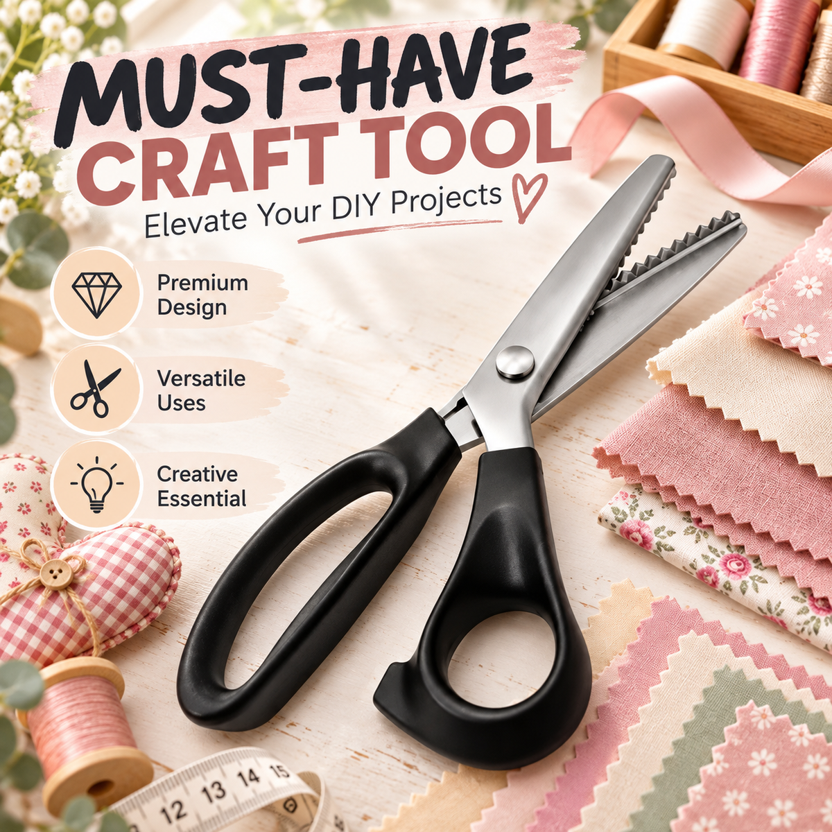 ✂️5-mm zigzag scissors for fabric and crafts