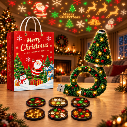 🎄 Bring Home the Christmas Party — 1 Projector, 3+3 Festive Patterns