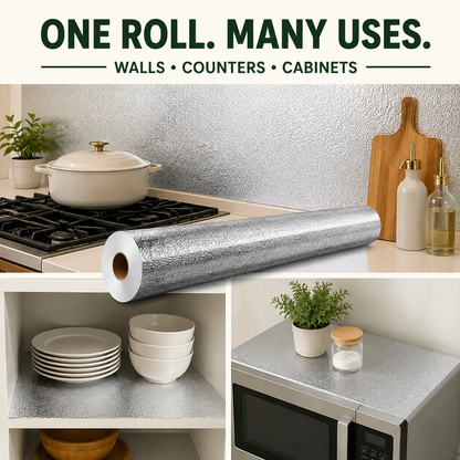 Peel & Stick Aluminum Foil Kitchen Liner🍳✨
