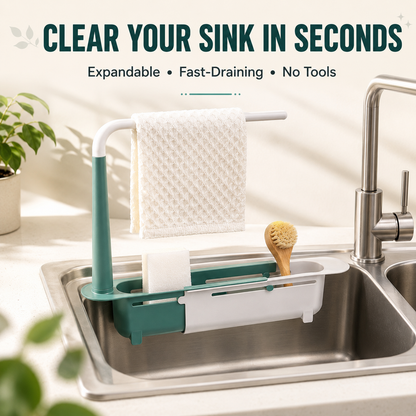 ✨ Expandable Sink Organizer Shelf 🧼