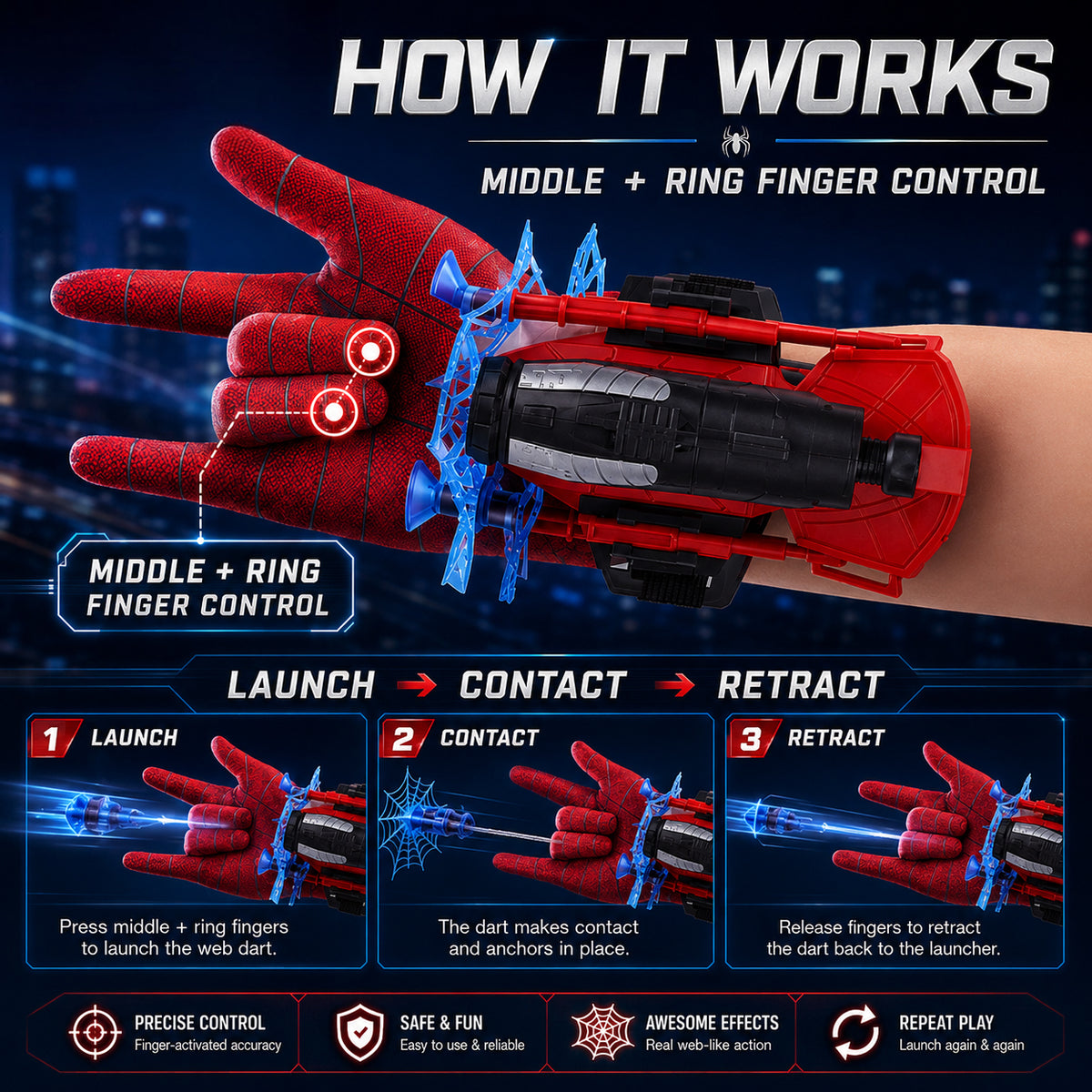 🕷️Turn Your Wrist Into a Hero Launcher