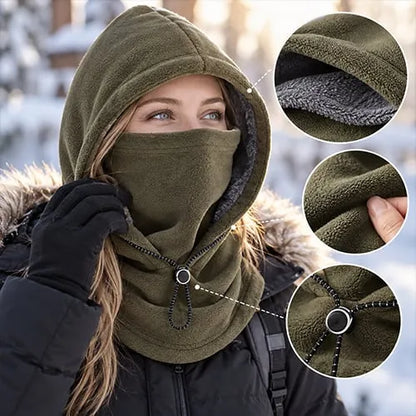 ❄️Keep Your Head, Face & Neck Warm with One Fleece Hood