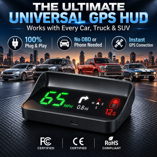 🚗GPS Head-Up Display Keeps Your Speed in Sight