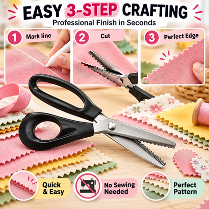 ✂️5-mm zigzag scissors for fabric and crafts
