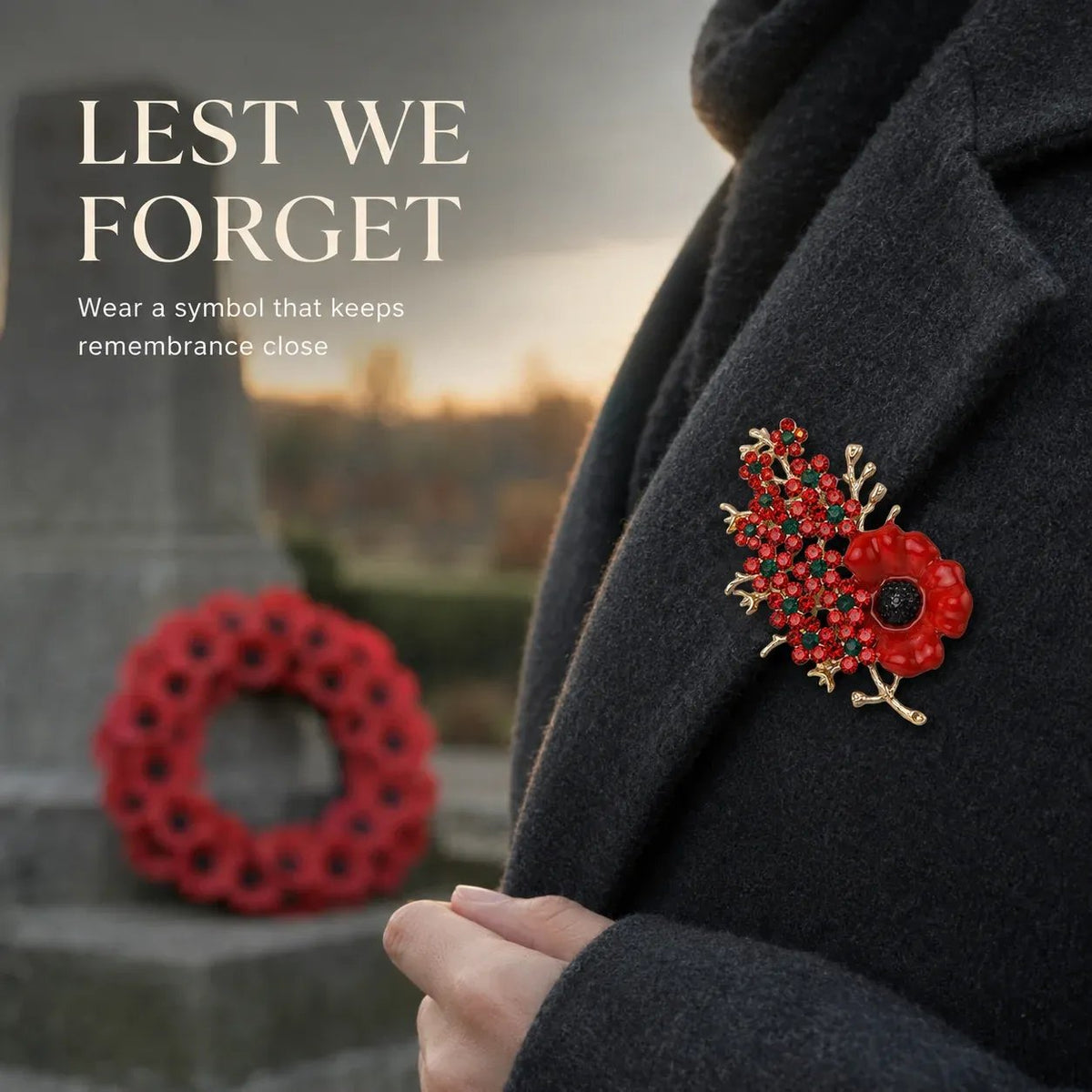 Buy 1 Get 1 Free — Keep One Remembrance Poppy Brooch, Share One ❤️