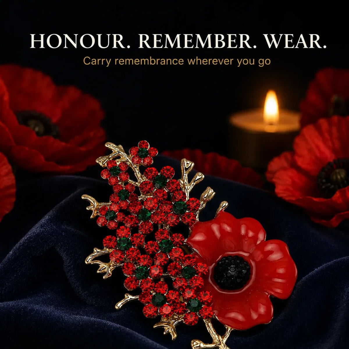 Buy 1 Get 1 Free — Keep One Remembrance Poppy Brooch, Share One ❤️