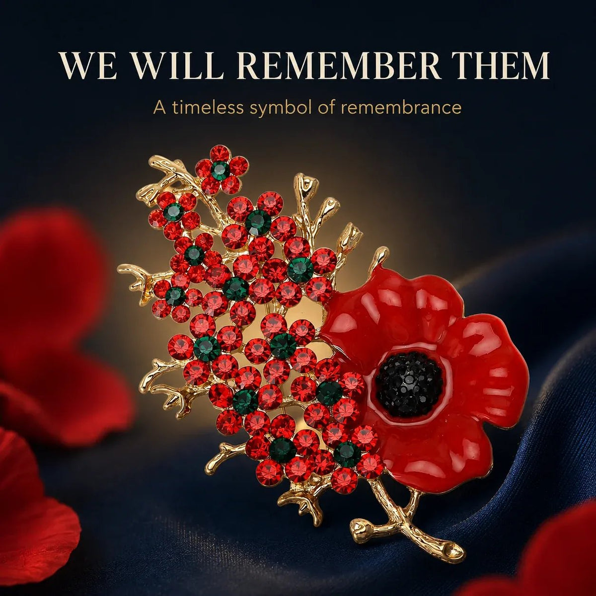 Buy 1 Get 1 Free — Keep One Remembrance Poppy Brooch, Share One ❤️