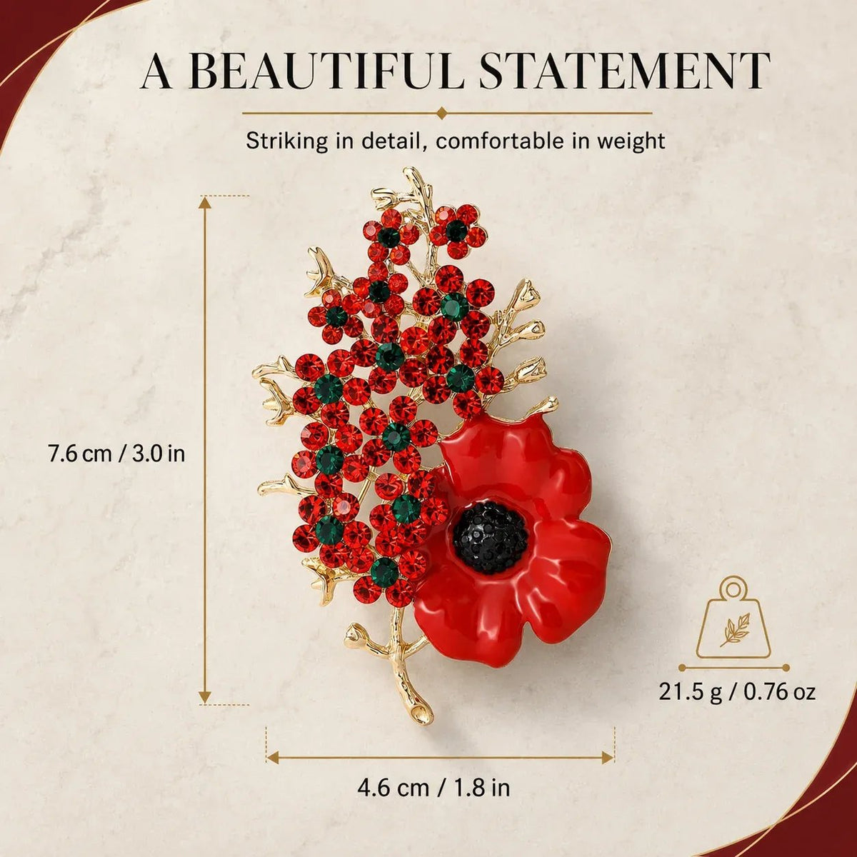 Buy 1 Get 1 Free — Keep One Remembrance Poppy Brooch, Share One ❤️
