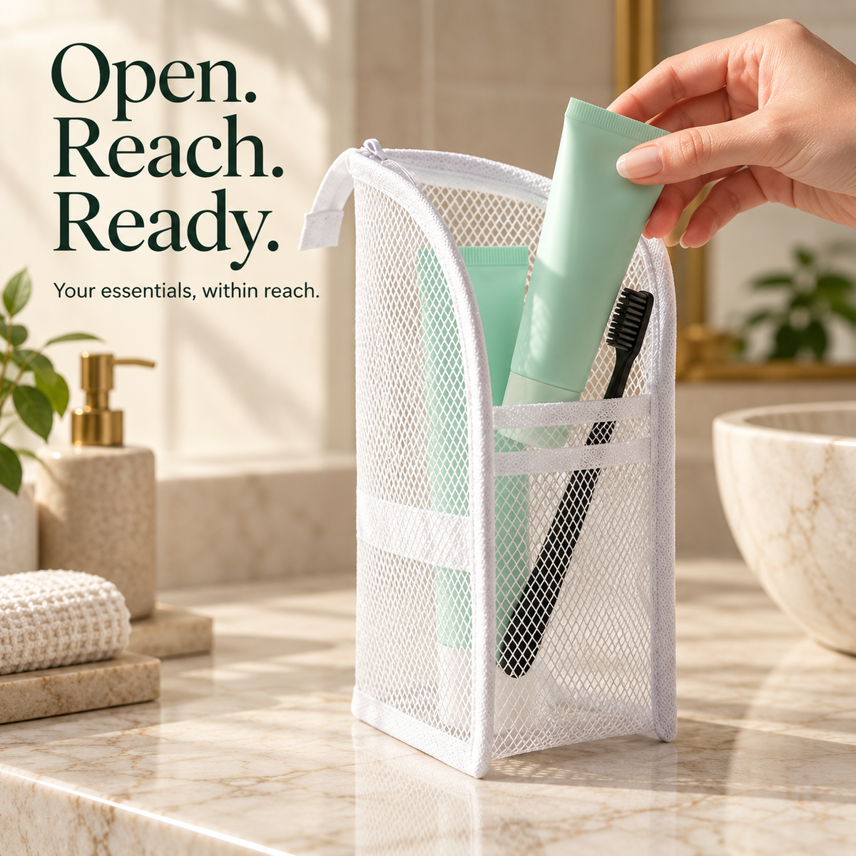 ✨ Standing Toiletry Bag — Keep Your Essentials Organized & Within Reach