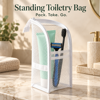 ✨ Standing Toiletry Bag — Keep Your Essentials Organized & Within Reach