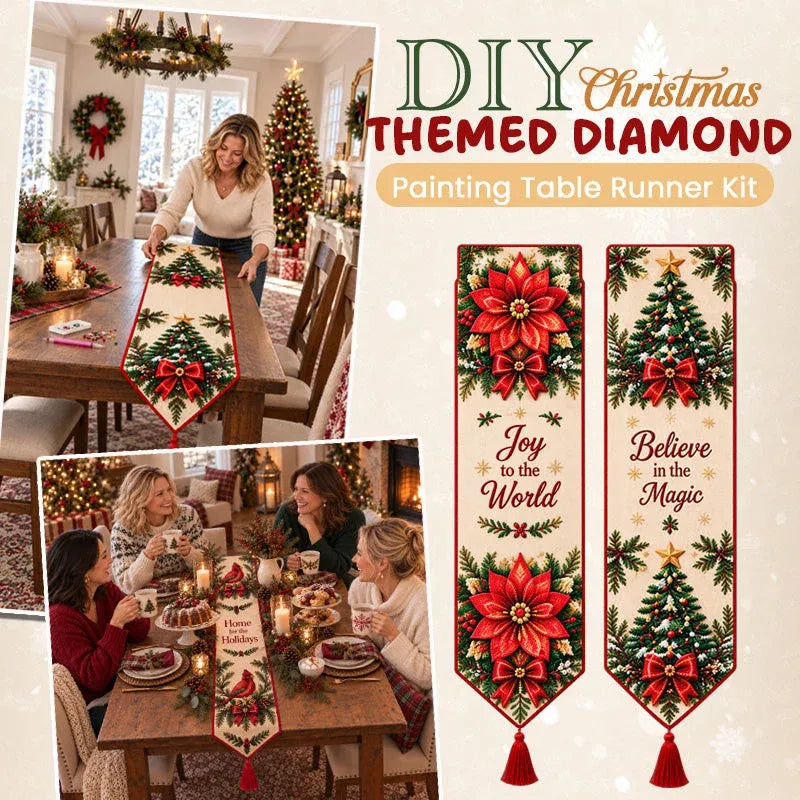 🎄✨ DIY Christmas Diamond Painting Table Runner Kit(📦Buy 2 Free Shipping)