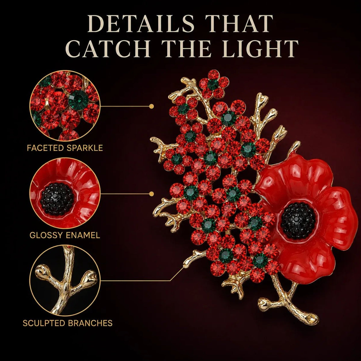 Buy 1 Get 1 Free — Keep One Remembrance Poppy Brooch, Share One ❤️