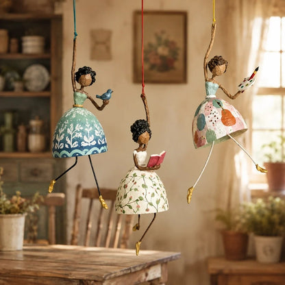 🌸Whimsical Dancing Lady Hanging Ornament — Gently Dances in the Breeze✨