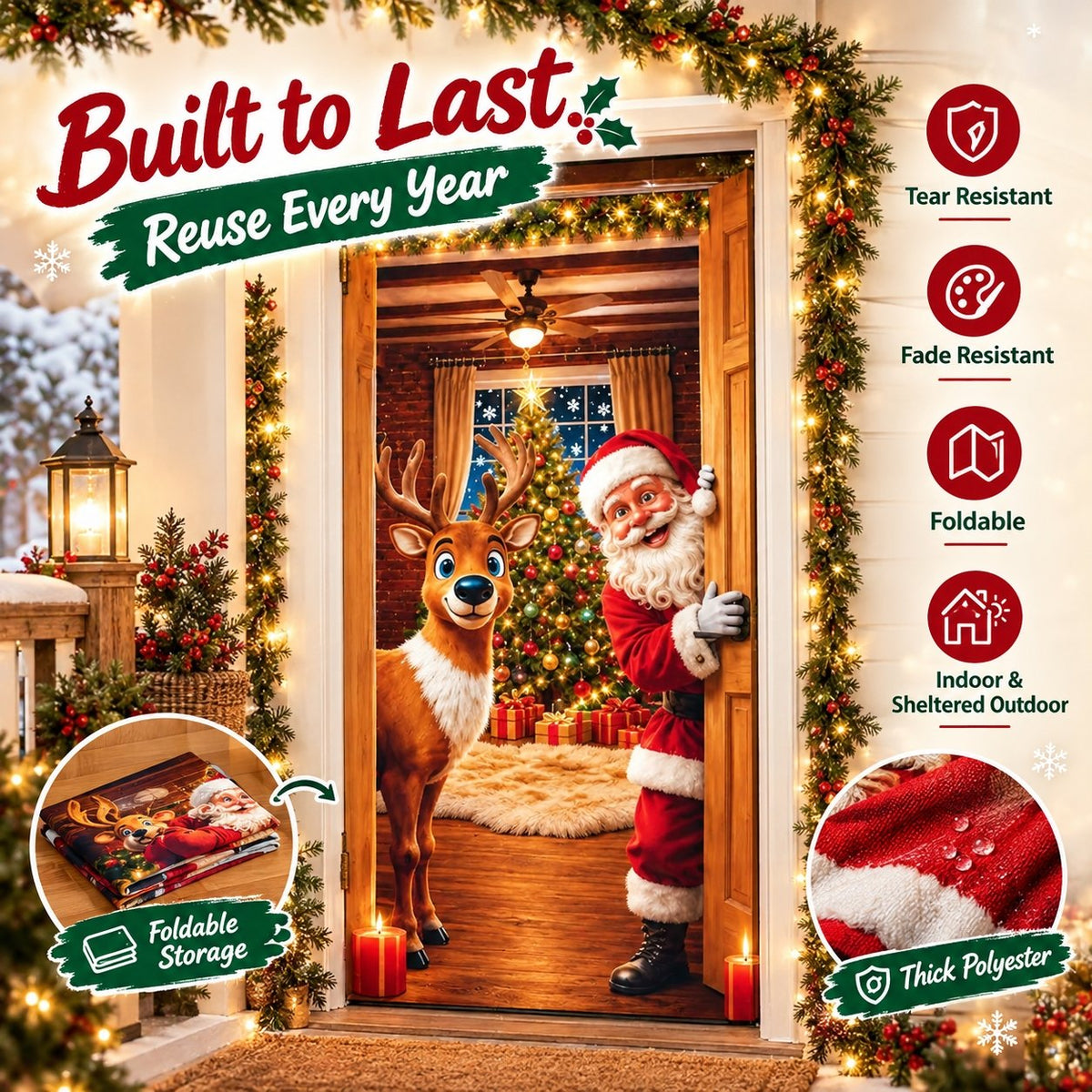 🎁 Buy 1, Get 1 FREE —  🎅Christmas door decoration banner🎉
