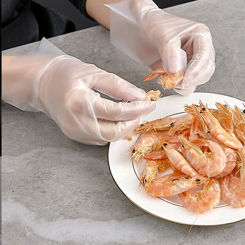 🍲Buy 1 Get 1 Free✨Food-grade Transparent Thickened Disposable Gloves