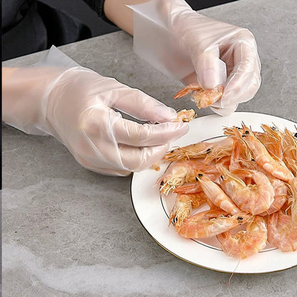 🍲Buy 1 Get 1 Free✨Food-grade Transparent Thickened Disposable Gloves