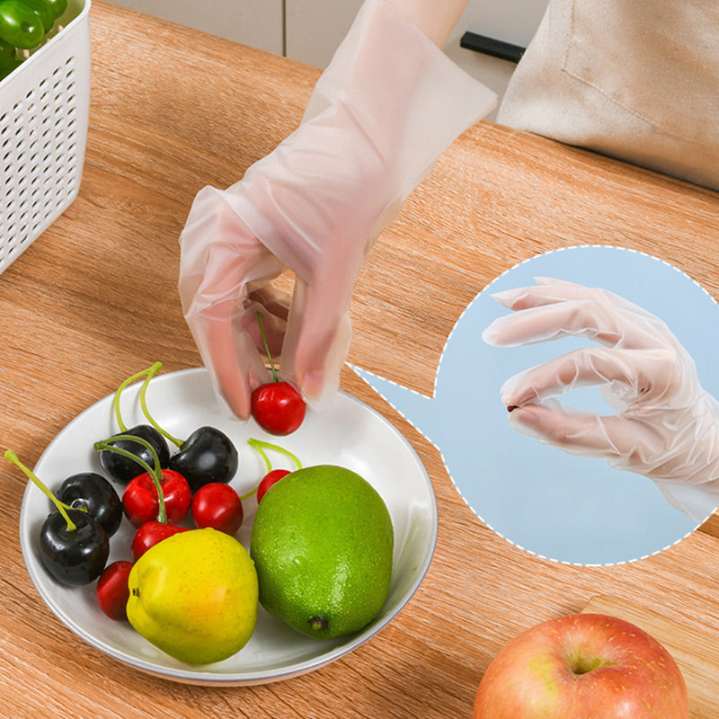 🍲Buy 1 Get 1 Free✨Food-grade Transparent Thickened Disposable Gloves
