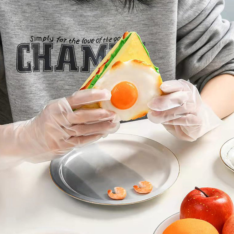 🍲Buy 1 Get 1 Free✨Food-grade Transparent Thickened Disposable Gloves